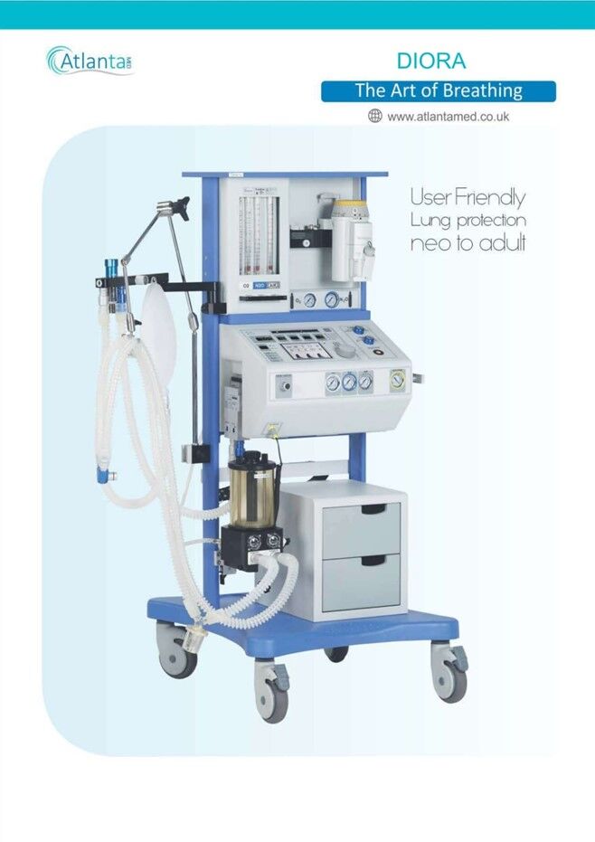 Anesthesia Machine with Ventilator Model: Diora Atlantamed (UK)