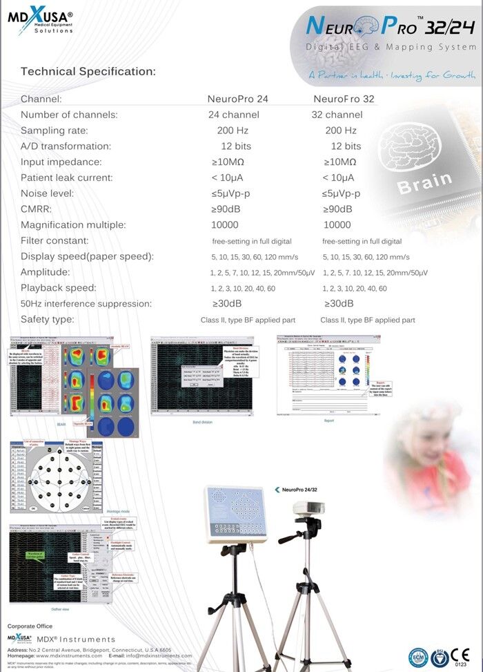 Digital EEG Machine 32 Channal Model: Neuropro 32 EMG (MDXUSA)