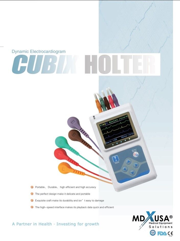 Holter Monitor 24HR With Software Model: Cubix (MDXUSA)