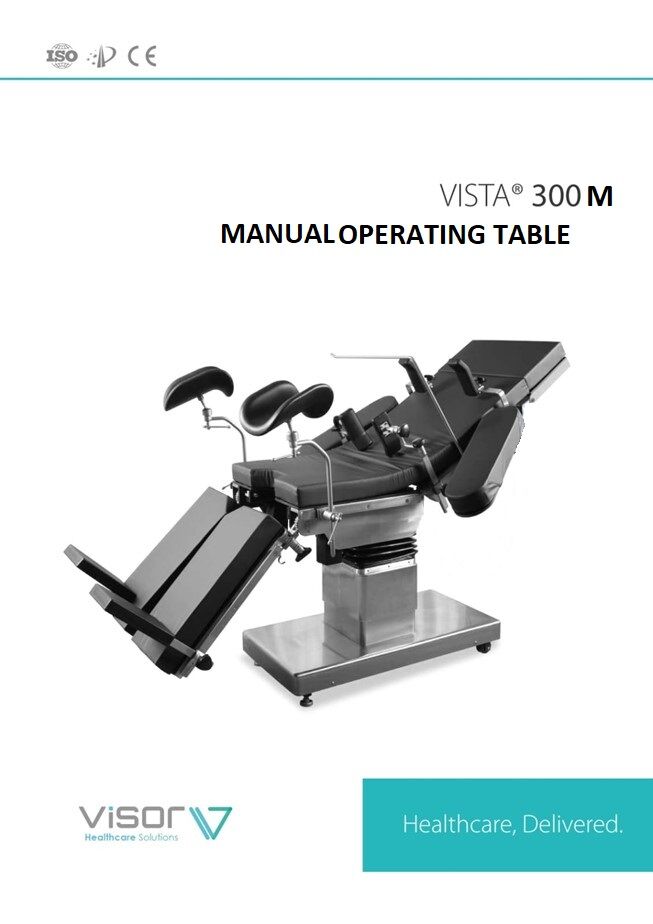 O.T Table Manual Hydraulic Model: Vista 300M Visor Healthcare (UK)