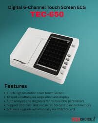 ECG Machine 6 Channel Model: TEC-650 Life Choice (China)